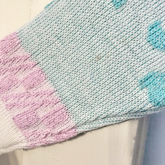 Vintage 80s Kawaii fairy kei metallic pastel high crewneck sweater - Picture 8 of 10